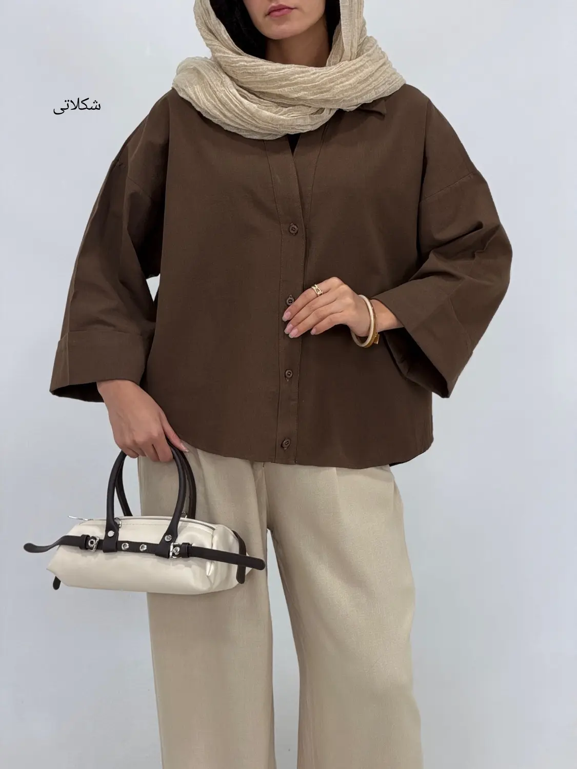 تونیک باکسی لینن گردو